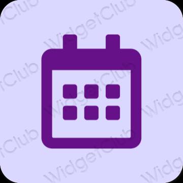 Естетичний фіолетовий Calendar значки програм