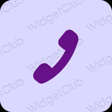 Aesthetic purple Phone app icons