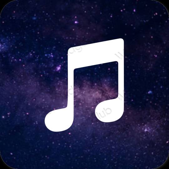 Esthetische Music app-pictogrammen