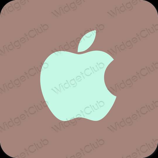 Estetis cokelat Apple Store ikon aplikasi