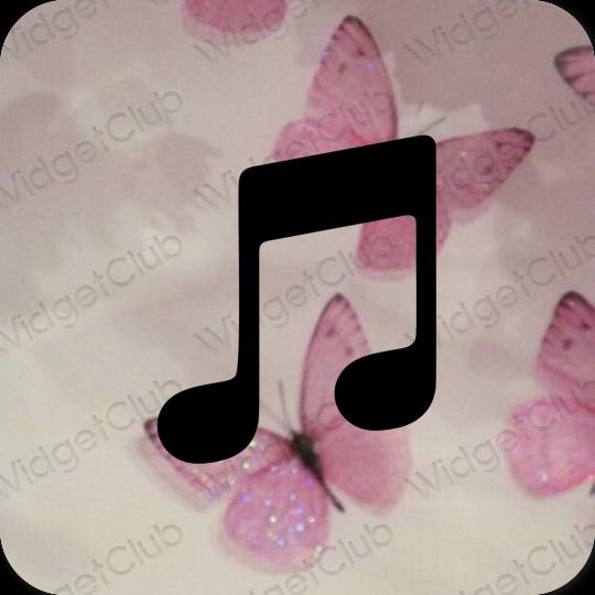 Stijlvol zwart Music app-pictogrammen