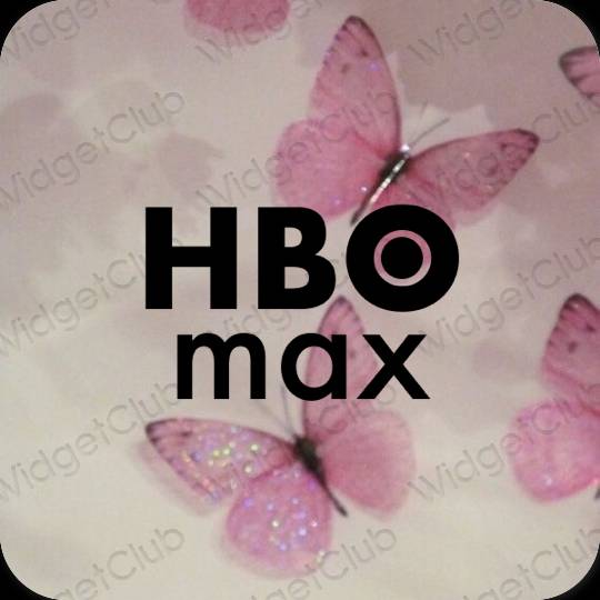 Esteettinen musta HBO MAX sovelluskuvakkeet