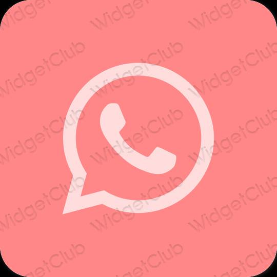 Estetik pembe WhatsApp uygulama simgeleri