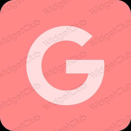 Estetis Merah Jambu Google ikon aplikasi