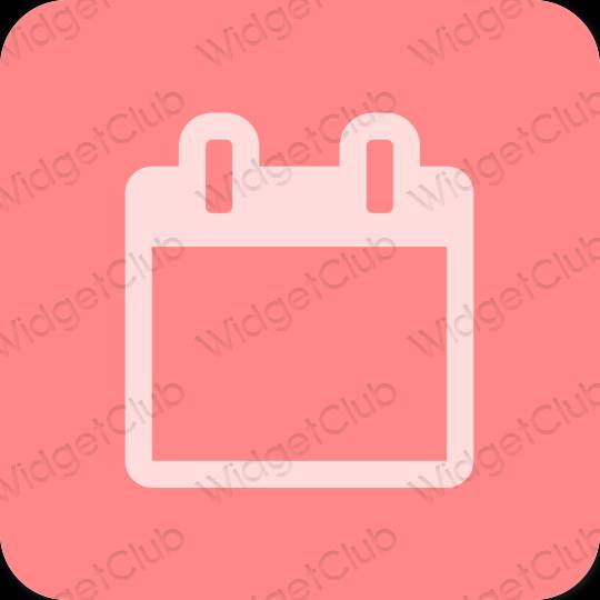 Estetski ružičasta Calendar ikone aplikacija