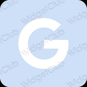 Estetický pastelově modrá Google ikony aplikací