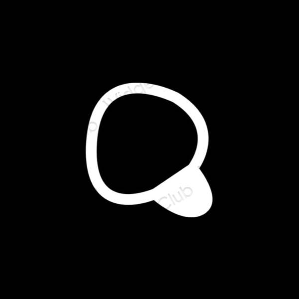 Estetski crno Simeji ikone aplikacija
