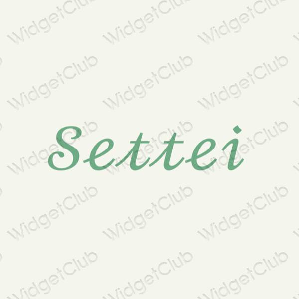 Estética Settings iconos de aplicaciones