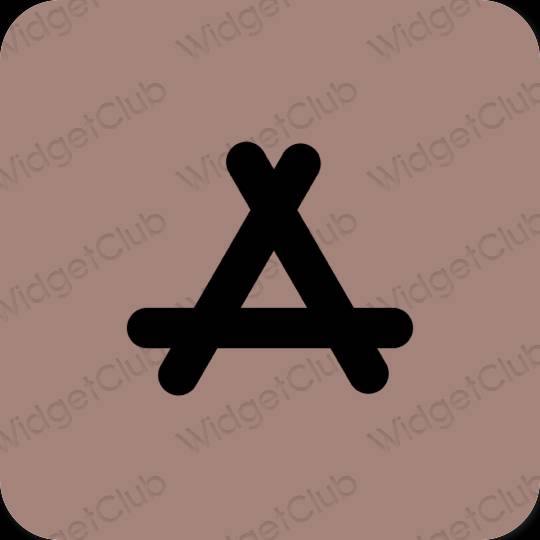 Esthétique brun AppStore icônes d'application
