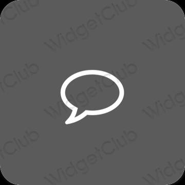Estetis Abu-abu Messages ikon aplikasi