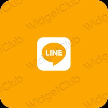 Estetski naranča LINE ikone aplikacija