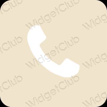 Estetico beige Phone icone dell'app