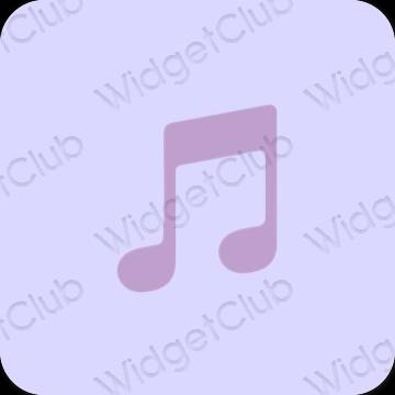 Esztétika lila Apple Music alkalmazás ikonok