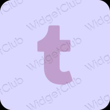 Estetyka fioletowy Tumblr ikony aplikacji