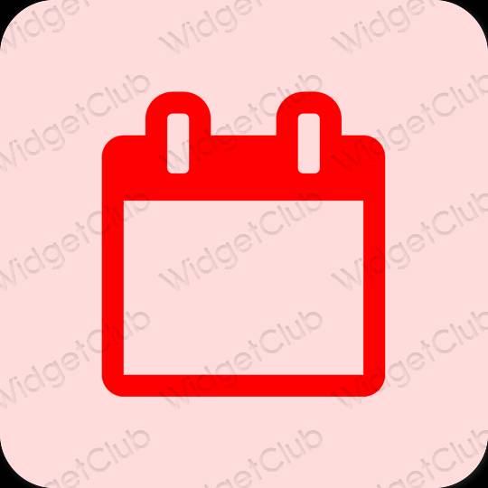 Estetické Ružová Calendar ikony aplikácií