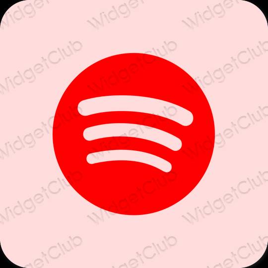 אֶסתֵטִי ורוד פסטל Spotify סמלי אפליקציה