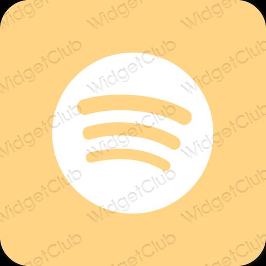 Estetické hnedá Spotify ikony aplikácií