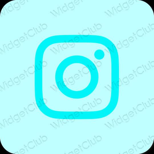 эстетический пастельно-голубой Instagram значки приложений