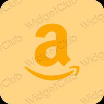 Estetinis oranžinė Amazon programėlių piktogramos