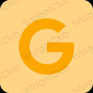 Estetic portocale Google pictogramele aplicației