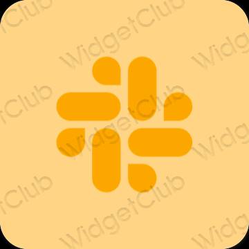 Estetisk orange Slack app ikoner