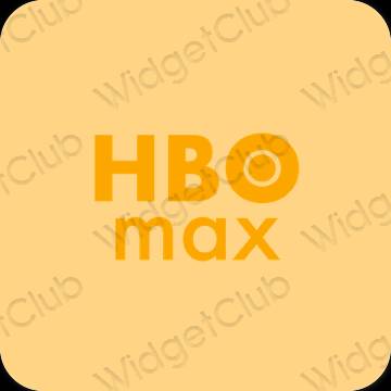 Estetisk orange HBO MAX app ikoner