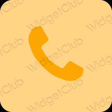 Estetyka Pomarańczowy Phone ikony aplikacji