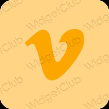 Stijlvol oranje Vimeo app-pictogrammen