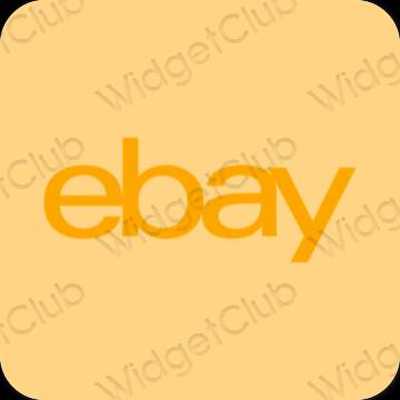 Estetisk orange eBay app ikoner
