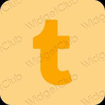 Estético naranja Tumblr iconos de aplicaciones