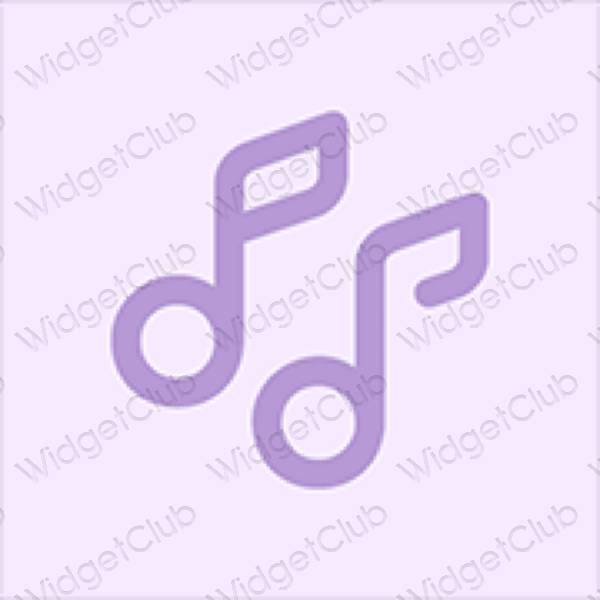 Esthetische Music app-pictogrammen