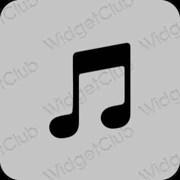 Stijlvol grijs Apple Music app-pictogrammen