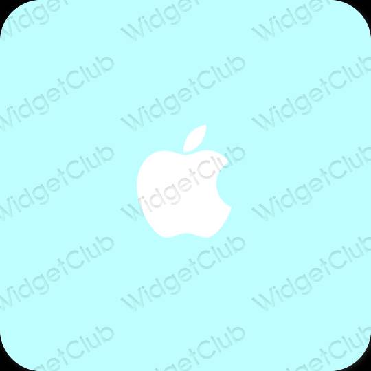 Æstetisk pastel blå Apple Store app ikoner