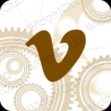 Esthetische Vimeo app-pictogrammen
