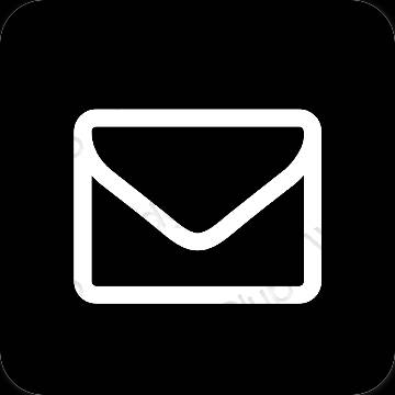Esteetiline must Mail rakenduste ikoonid