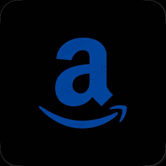 Естетски црн Amazon иконе апликација