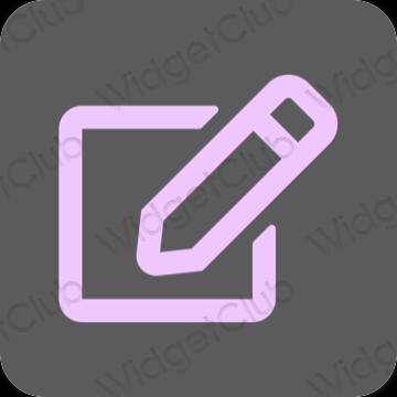 Estetisk grå Notes app ikoner