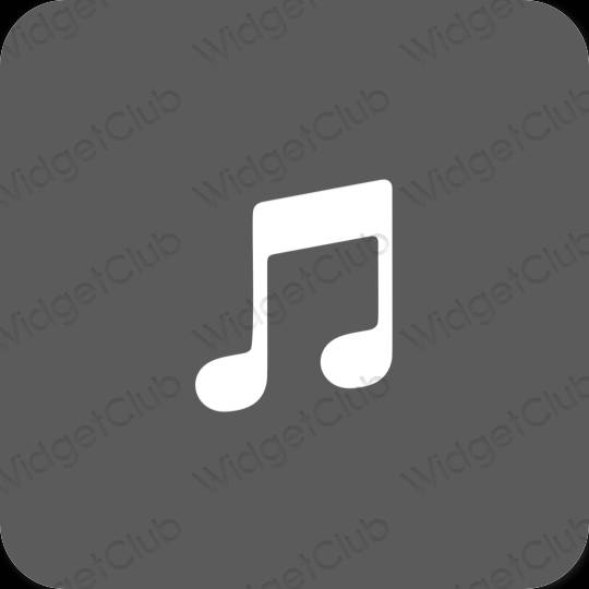 Æstetisk grå Apple Music app ikoner