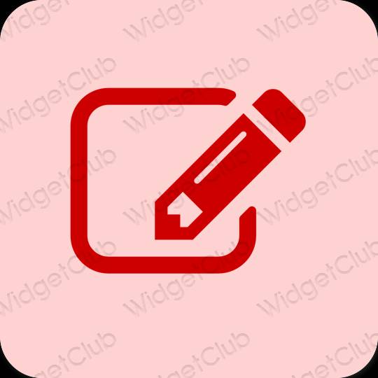 Estetico rosa Notes icone dell'app
