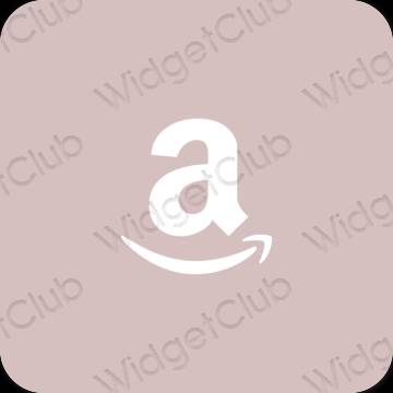 Stijlvol pastelroze Amazon app-pictogrammen