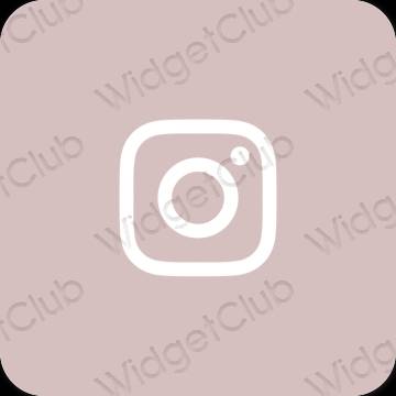Thẩm mỹ màu hồng nhạt Instagram biểu tượng ứng dụng