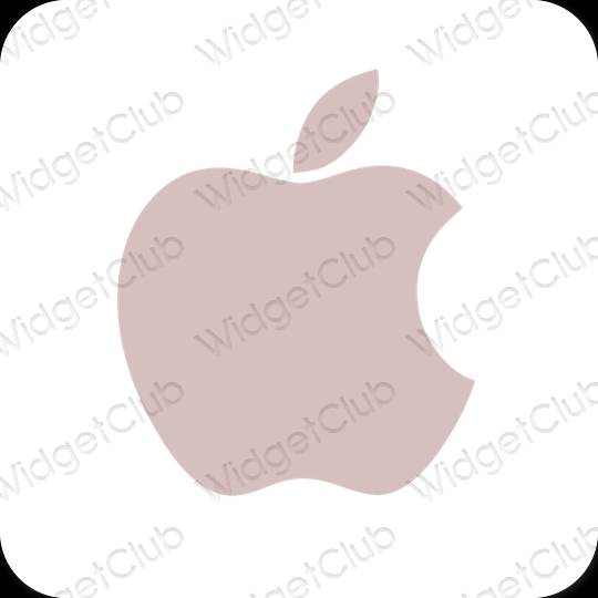 Estetic roz Apple Store pictogramele aplicației