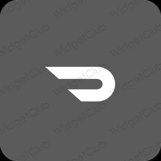 Естетичен сиво Doordash икони на приложения