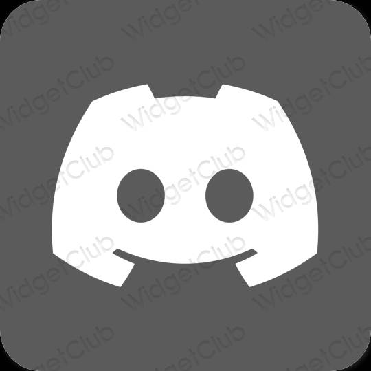 Estetisk grå discord app ikoner