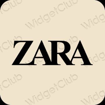 审美的 浅褐色的 ZARA 应用程序图标