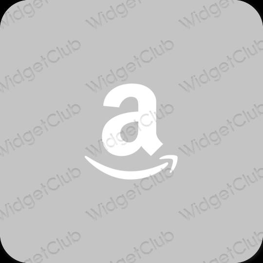 Aesthetic gray Amazon app icons