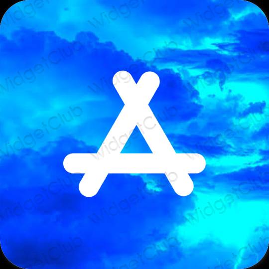 Ესთეტიური ლურჯი AppStore აპლიკაციის ხატები