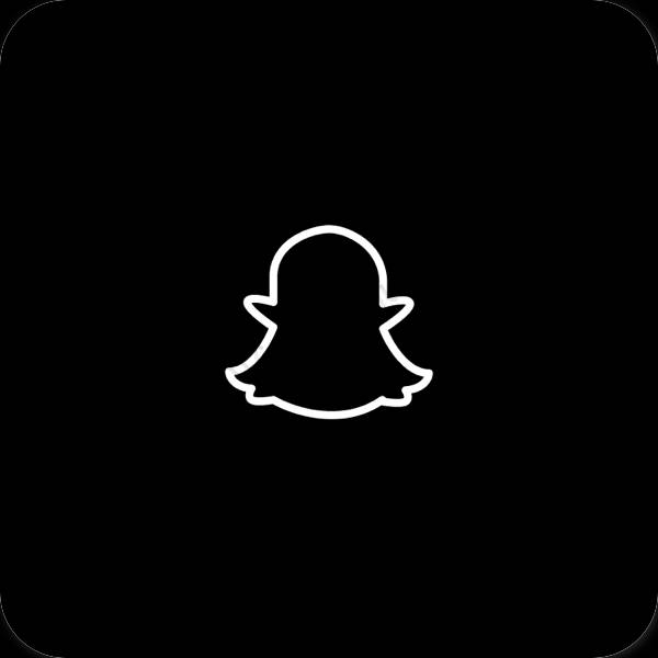جمالي أسود snapchat أيقونات التطبيق