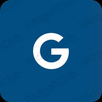 Stijlvol blauw Google app-pictogrammen