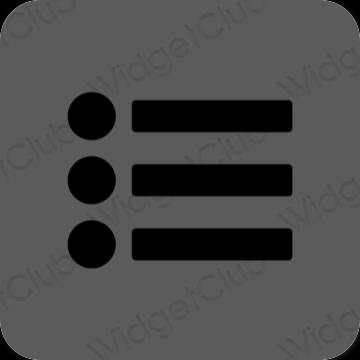 Estetico grigio Reminders icone dell'app